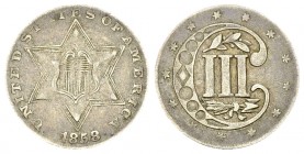 USA AR 3 Cents 1858 

USA. AR 3 Cents 1858 (0.74 g).
KM 80.

Very fine.