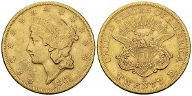 USA AV 20 Dollars 1861 S 

USA. AV 20 Dollars 1861 S (33.30), San Francisco.
KM 74.1.

Scarce. Good very fine.