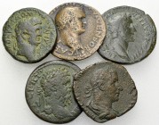 Lot of 5 Roman middle bronzes 

Lot of five (5) Roman middle bronzes.

Fine. (5)

Lot sold as is, no returns.