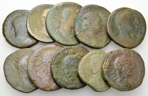 Lot of 10 Roman imperial AE sestertii 

Lot of 10 (ten) Roman imperial AE sestertii. 2nd-3rd century AD.

Fair/fine. (10)

Lot sold as is, no re...