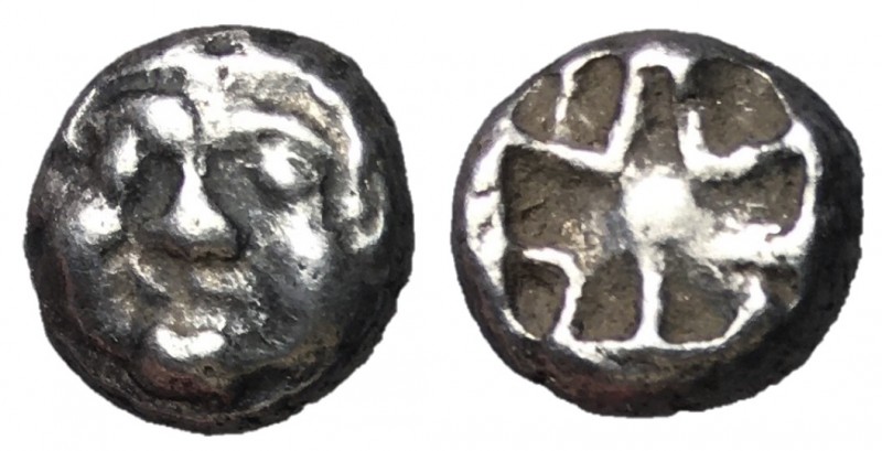 Mysia, Parion, 5th - 4th Century BC
Silver Drachm, Archaic Style, 12mm, 3.36 gr...