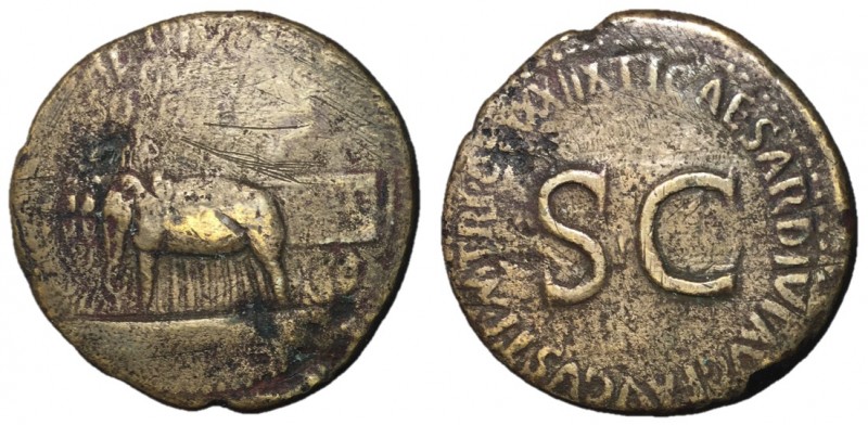 Divus Augustus, Issue by Tiberius, 36 - 37 AD
AE Sestertius, Rome Mint, 32mm, 5...