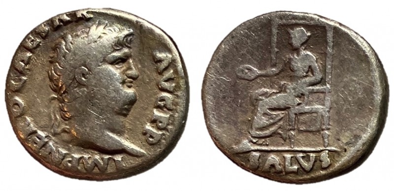 Nero, 54 - 68 AD
Silver Denarius, Rome Mint, 17mm, 3.25 grams
Obverse: IMP NER...