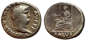 Nero, 54 - 68 AD, Silver Denarius with Salus