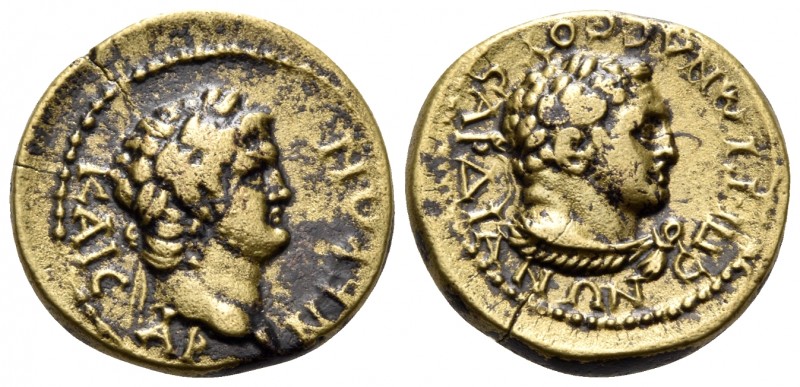 Nero, 54 - 68 AD
AE16, Lydia, Sardes Mint, 2.72 grams
Obverse: Laureate head o...