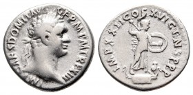Domitian, 81 - 96 AD, Silver Denarius, Minerva