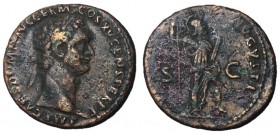 Domitian, 81 - 96 AD, AE As, Virtus