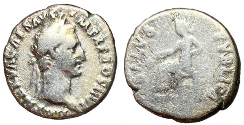 Nerva, 96 - 98 AD
Silver Denarius, Rome Mint, 18mm, 3.21 grams
Obverse: IMP NE...
