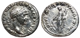 Trajan, 98 - 117 AD, Silver Denarius, Fortuna