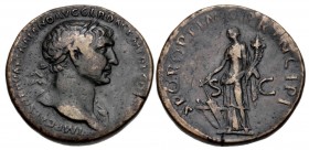 Trajan, 98 - 117 AD, Sestertius, Fortuna