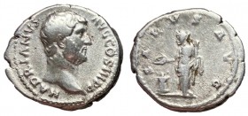 Hadrian, 117 - 138 AD, Silver Denarius with Salus