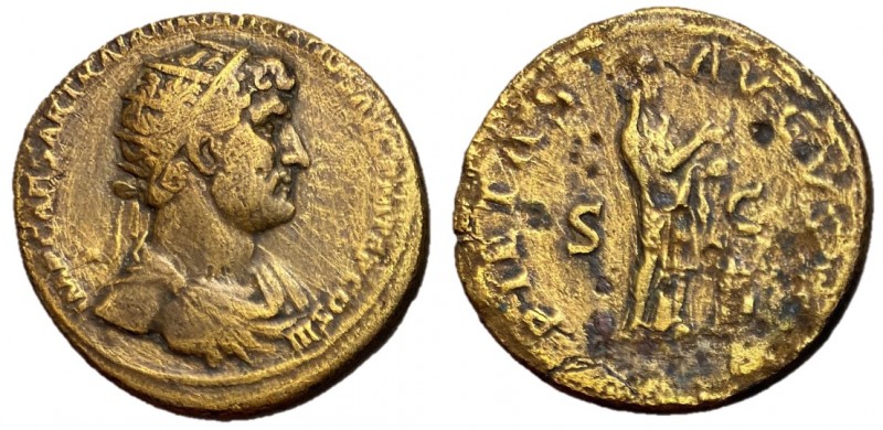 Hadrian, 117 - 138 AD
AE Dupondius, Rome Mint, 28mm, 10.63 grams
Obverse: IMP ...