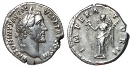 Antoninus Pius, 138 - 161 AD, Silver Denarius, Victory