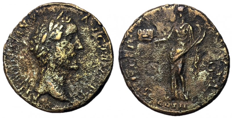 Antoninus Pius, 138 - 161 AD
AE Sestertius, Rome Mint, 33mm, 19.87 grams
Obver...