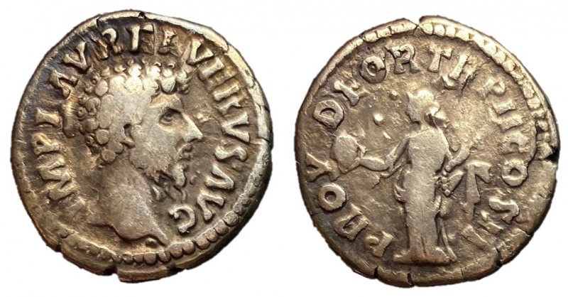 Lucius Verus, 161 - 169 AD
Silver Denarius, Rome Mint, 19mm, 2.97 grams
Obvers...