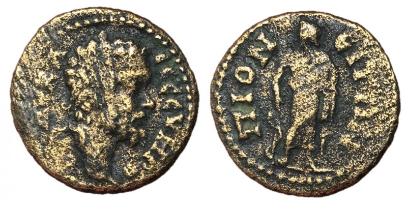 Septimius Severus, 193 - 211 AD
AE19, Troas, Pionia Mint, 3.10 grams
Obverse: ...