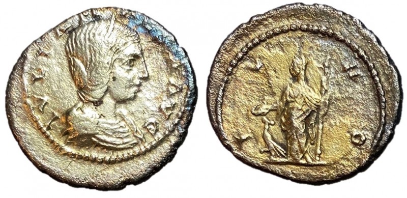 Julia Domna, 193 - 211 AD
Silver Denarius, Rome Mint, 19mm, 2.49 grams
Obverse...