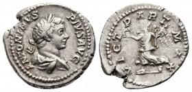 Caracalla, as Caesar, 196 - 198 AD, Silver Denarius, Victory