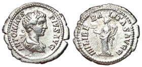 Caracalla, 198 - 217 AD, Silver Denarius, Liberalitas