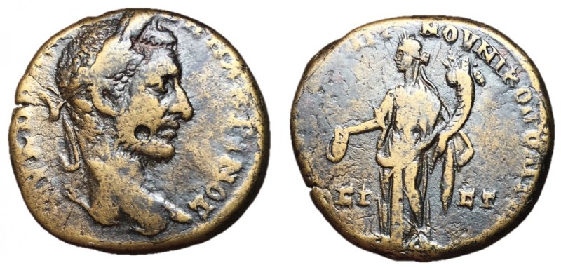 Macrinus, 217 - 218 AD
AE26, Moesia Inferior, Nicopolis Mint, 10.55 grams
Obve...
