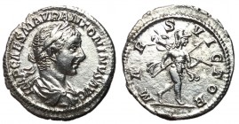 Elagabalus, 218 - 221 AD, Silver Denarius, Mars