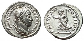 Severus Alexander, 222 - 235 AD, Silver Denarius, Pax, Choice AU