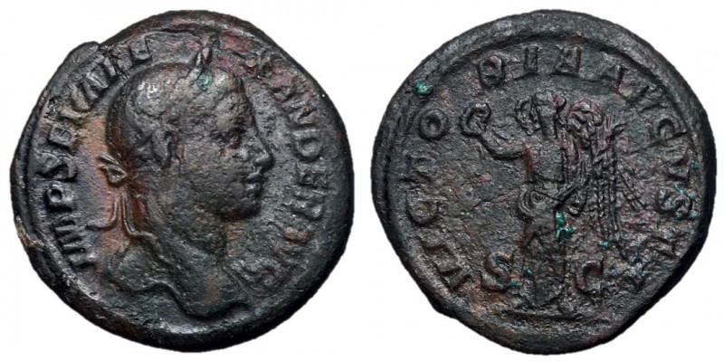 Severus Alexander, 222 - 235 AD
AE As, Rome Mint, 26mm, 11.13 grams
Obverse: I...