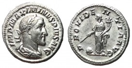 Maximinus, 235 - 238 AD, Silver Denarius, Providentia