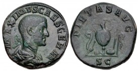 Maximus, Caesar, 235 - 238 AD, Sestertius with Sacrificial Implements