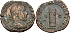 Philip I, 244 - 249 AD, Sestertius with Cippus
