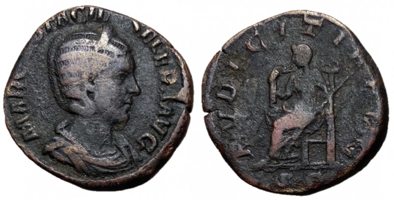 Otacilia Severa, 244 - 249 AD
AE Sestertius, Rome Mint, 29mm, 15.27 grams
Obve...