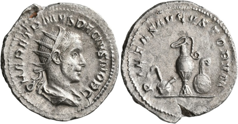 Herennius Etruscus, as Caesar, 249 - 251 AD
Silver Antoninianus, Rome Mint, 23m...
