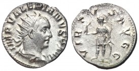 Valerian I, 253 - 260 AD, Silver Antoninianus of Viminacium