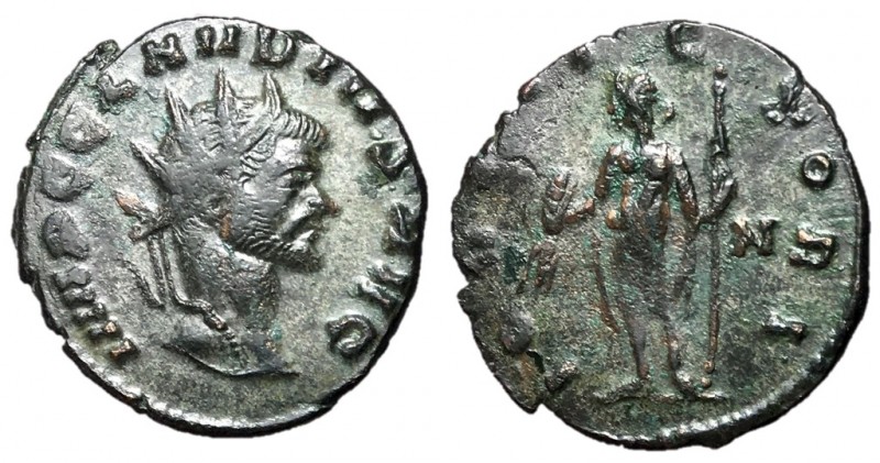 Claudius II, 268 - 269 AD
AE Antoninianus, Rome Mint, 20mm, 2.49 grams
Obverse...