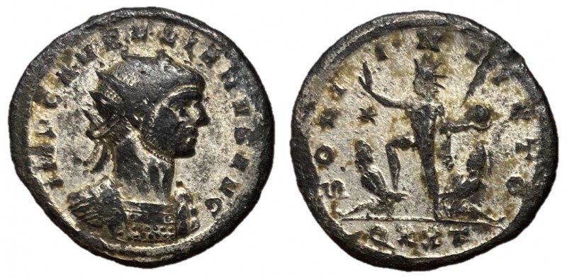Aurelian, 270 - 275 AD
AE Antoninianus, Ticinum Mint, 23mm, 3.33 grams
Obverse...