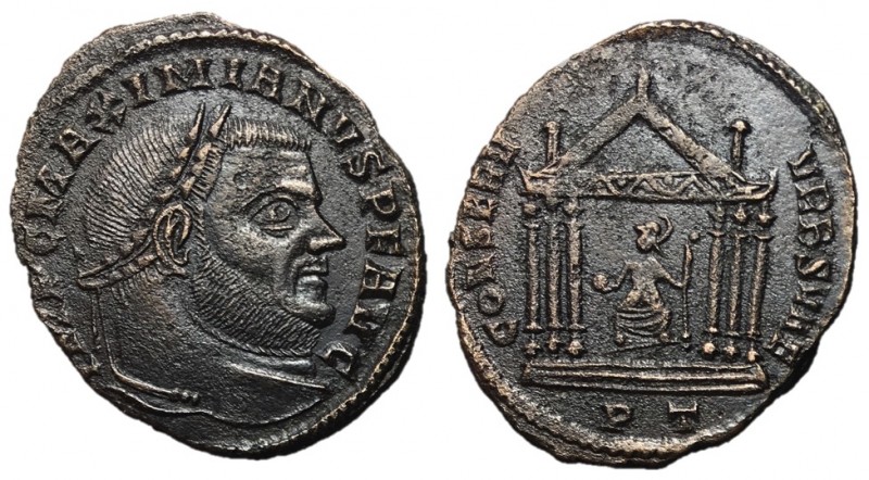 Maximianus, 286 - 305 AD
AE Follis, Ticinum Mint, 27mm, 5.53 grams
Obverse: IM...