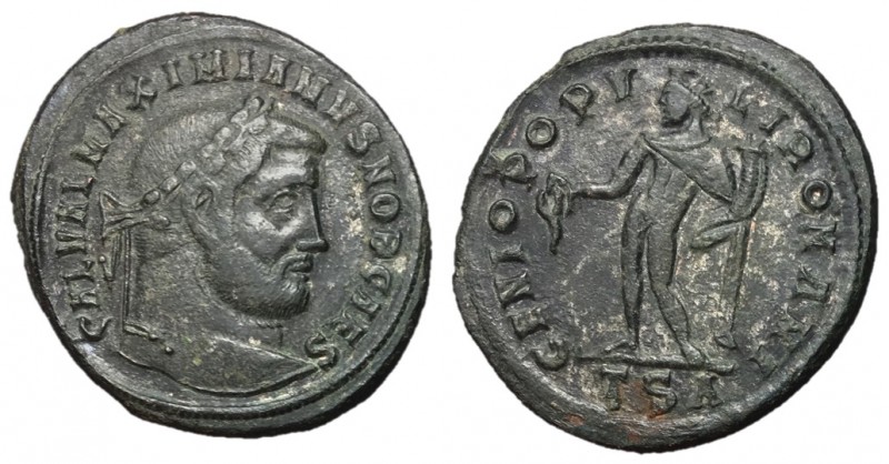 Galerius, as Caesar, 293 - 305 AD
AE Follis, Thessalonica Mint, 30mm, 10.86 gra...