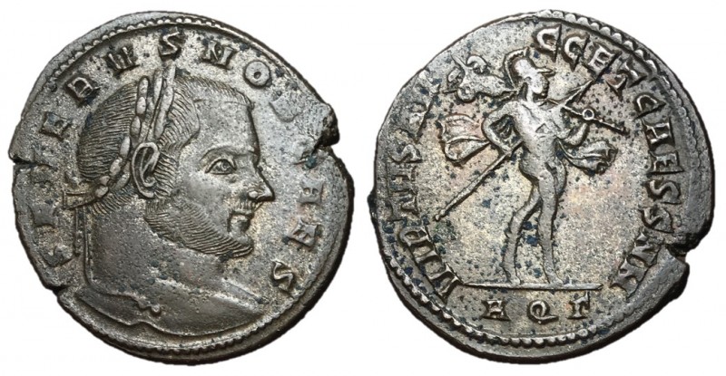 Severus II, as Caesar, 305 - 306 AD
AE Follis, Aquileia Mint, 29mm, 8.25 grams...