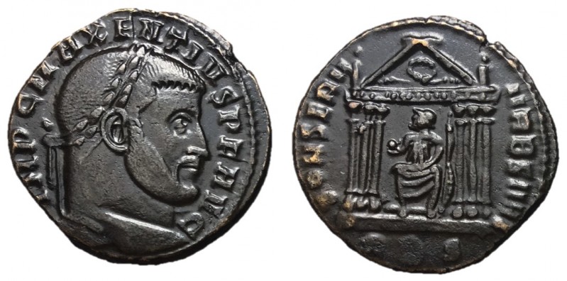 Maxentius, 306 - 312 AD
AE Follis, Rome Mint, 24mm, 6.73 grams
Obverse: IMP C ...