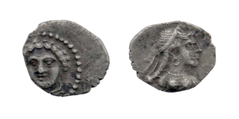 CILICIA. Tarsos. Time of Pharnabazos and Datames. Circa 380-360 BC. AR Obol
Diad...