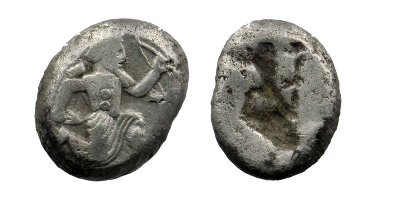 PERSIAN EMPIRE. Achaemenids, 475-420 BC. AR Siglos.
5,48 gr. 14 mm
