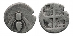 IONIA, Ephesos. 340-330 BC. AR Drachm 
Obv: Bee. E/ Φ
Rev: Quadripartite incuse square. 
SNG.Kayhan.245./
6,95 gr. 19 mm
