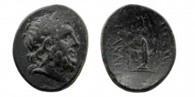 Phrygia. Apameia. 2nd-1st century BC. AE
Laureate head of Zeus to right/Cult statue of Artemis Anaïtis facing.
7,60 gr 20 mm
