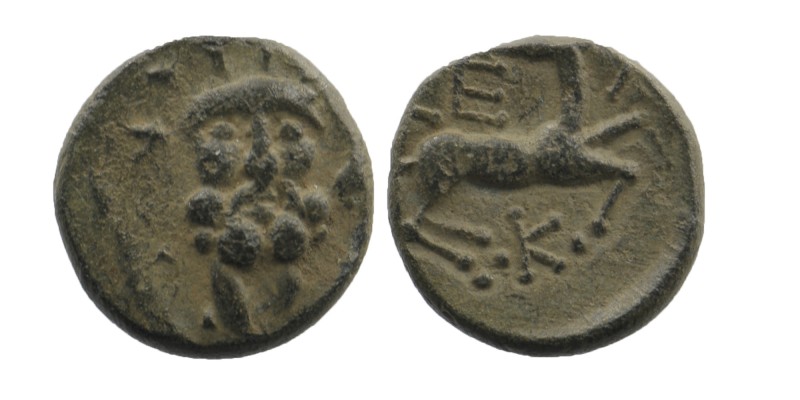 PISIDIA, Selge. 2nd-1st centuries B.C. AE. 
Laureate and bearded head of Herakle...