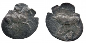 PAMPHYLIA, Aspendos. Circa 420-360 BC. AR Drachm 
Warrior (Mopsos) on horseback right, brandishing spear.
Rev: Boar standing left. 
SNG BN 23; CNG E-1...