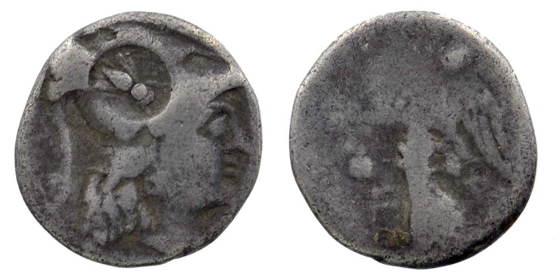 Pamphylia, Side AR Drachm. Circa 205-100 BC. 
Head of Athena right, wearing cres...