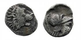 PAMPHYLIA, Side. Circa 3rd-2nd Century BC. AR Obol
Head of roaring lion right 
Rev: Helmeted head of Athena right. 
SNG France 732; SNG Copenhagen 370...