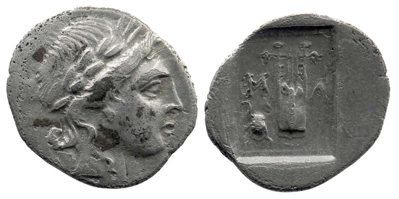 LYCIAN LEAGUE. Masicytes. Ca. 48-20 BC. AR hemidrachm
Laureate head of Apollo ri...