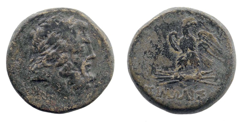 PONTOS. Amisos. Ae (Circa 100-85 BC).
Obv: Laureate head of Zeus right.
Rev: AMI...
