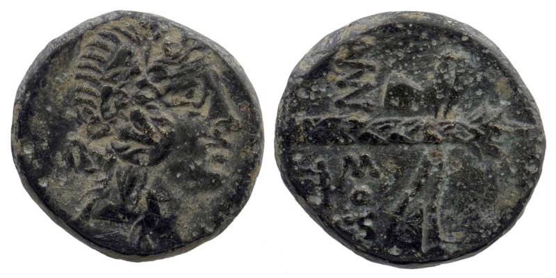 PONTOS. Amisos. Ae (Circa 85-65 BC). Time of Mithradates VI Eupator.
Head of Per...